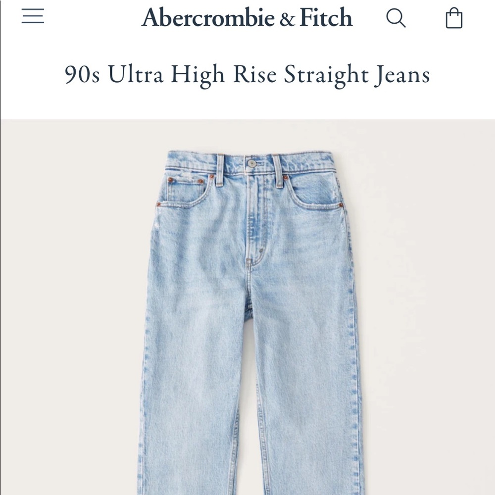 90s Ultra High Rise Straight Jeans, size 26R